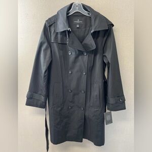 (NWT) London Fog Women's Classic Black Trench Coat